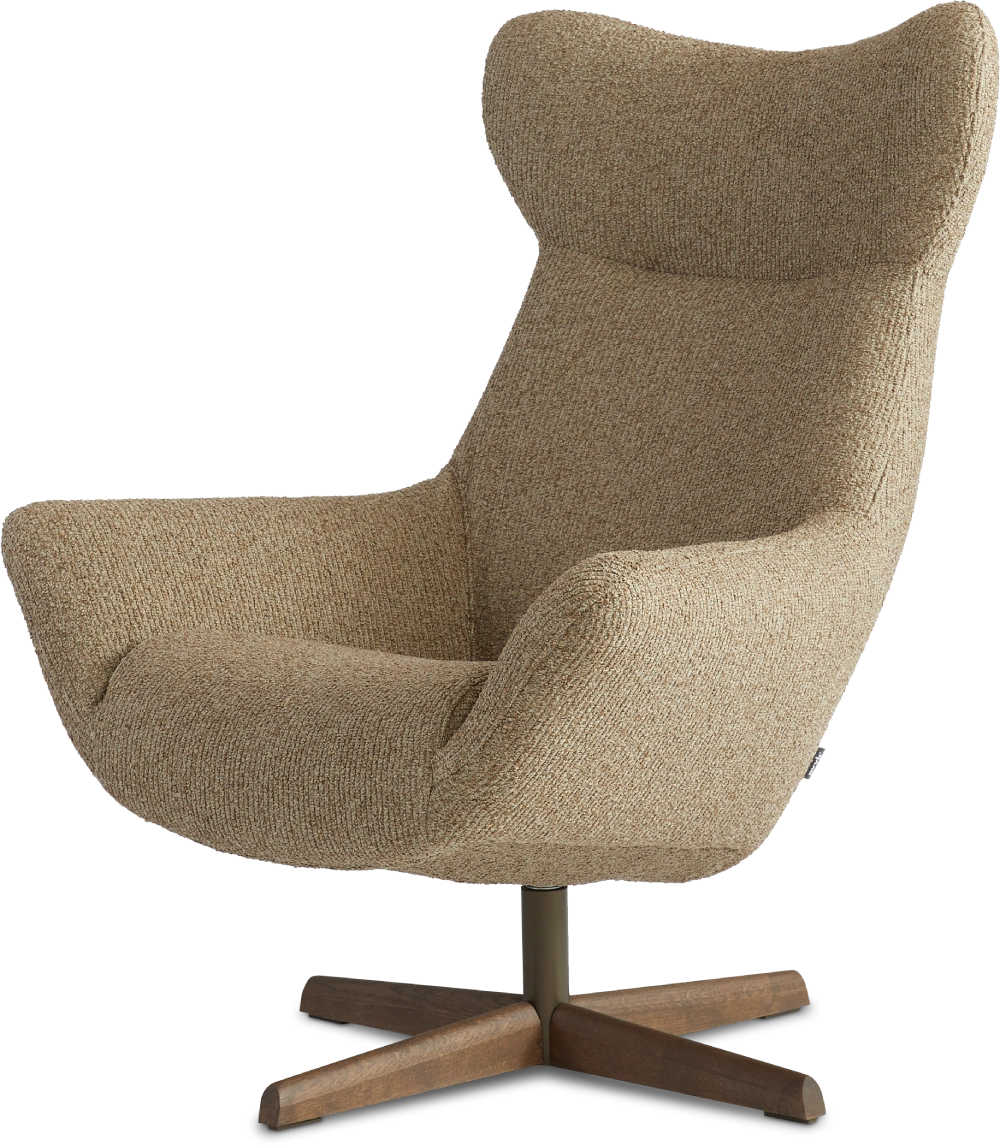 Fauteuil Joe houten draaivoet Dyyk 2