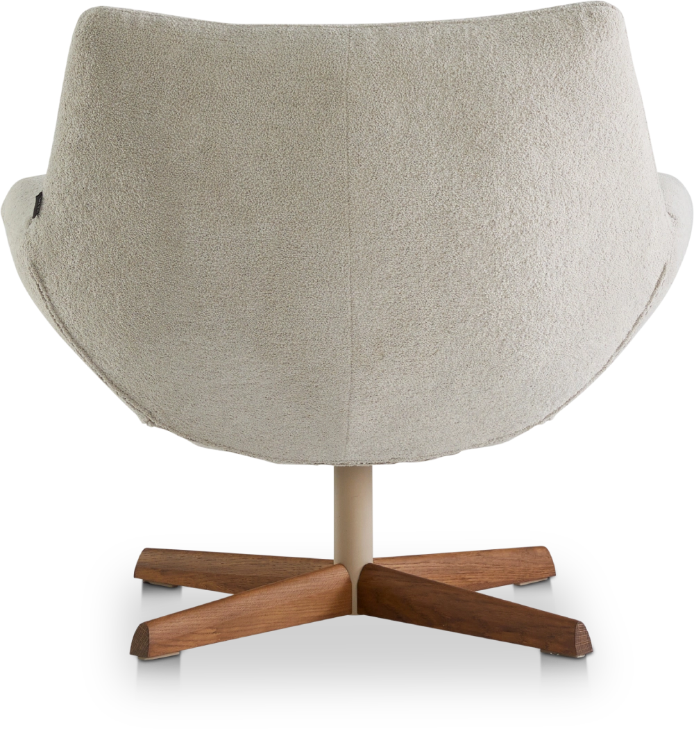 Fauteuil Rocco draaivoet hout laag Dyyk 4